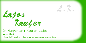 lajos kaufer business card